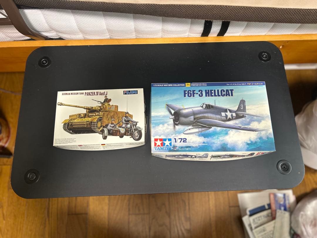 ジャンク　ミリタリープラモデル　箱＆部品その他