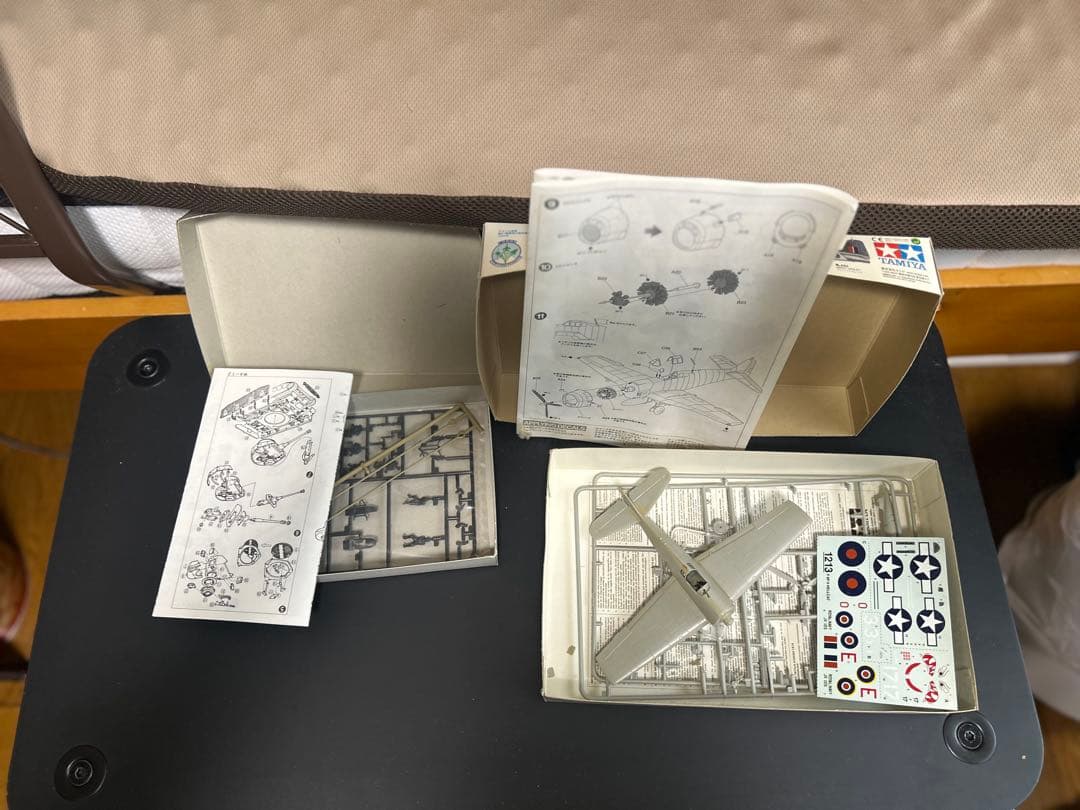 ジャンク　ミリタリープラモデル　箱＆部品その他