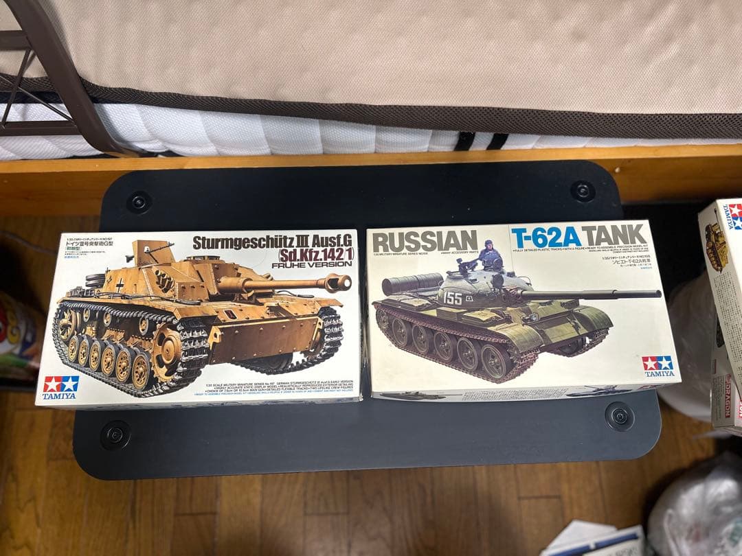 ジャンク　ミリタリープラモデル　箱＆部品その他