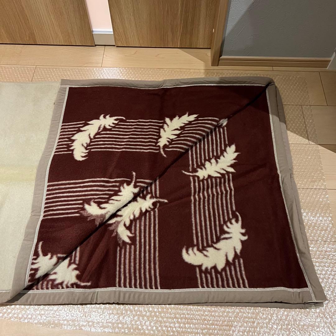 純毛毛布　カシミヤ入り　ウール毛布　カシミヤ40%