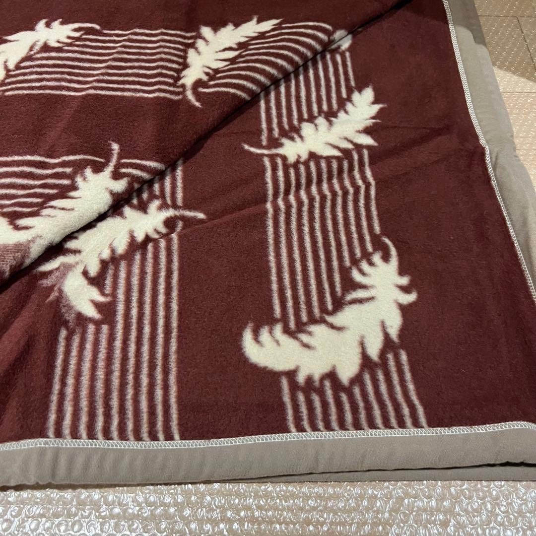 純毛毛布　カシミヤ入り　ウール毛布　カシミヤ40%