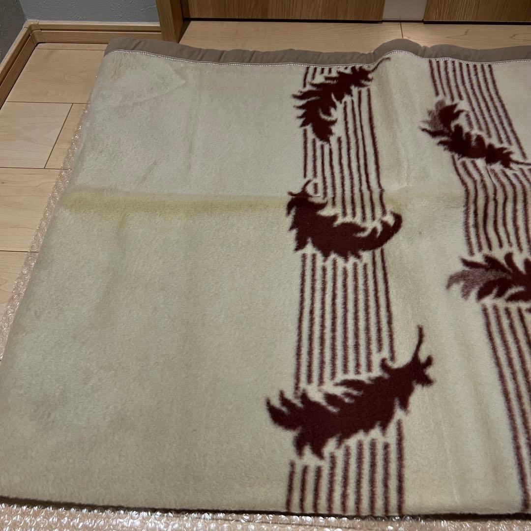 純毛毛布　カシミヤ入り　ウール毛布　カシミヤ40%