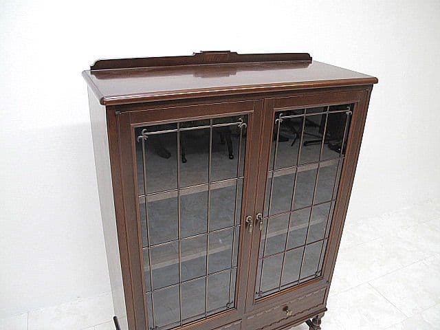 美品メープル不二家「FD-231」キャビネット マホガニー 　書棚 本棚　飾り棚