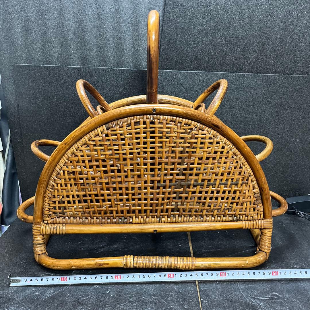 レトロ ラタン製ワインラック