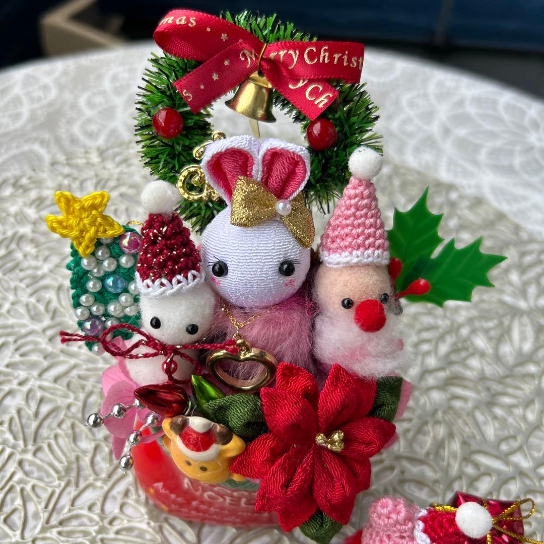 ハンドメイド❣️クリスマスアレンジ❣️サンタ、雪だるま、ツリー、リース❁⃘*.゜