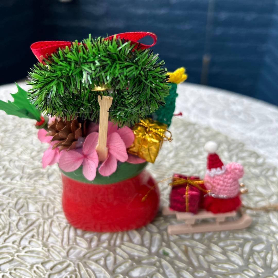 ハンドメイド❣️クリスマスアレンジ❣️サンタ、雪だるま、ツリー、リース❁⃘*.゜