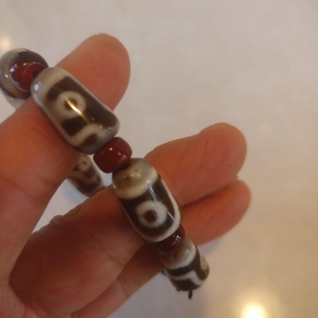 チベット天珠　古断珠　 古瑪瑙 腕珠