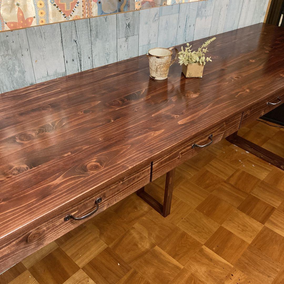 机 テーブル カウンター 幅180cm 天板ヒノキの集成材