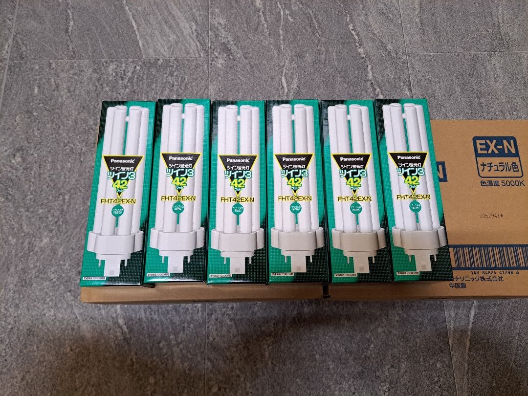 Panasonic ツイン蛍光灯 FHT42EX-N 42W 6本セット