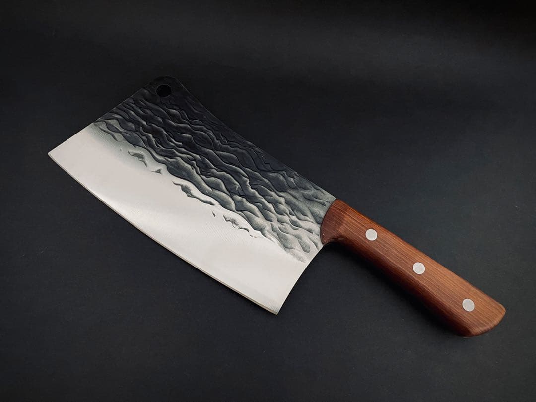 包丁　#076 中華包丁　槌目模様　960g　全長:34cm　刃渡:21.5c