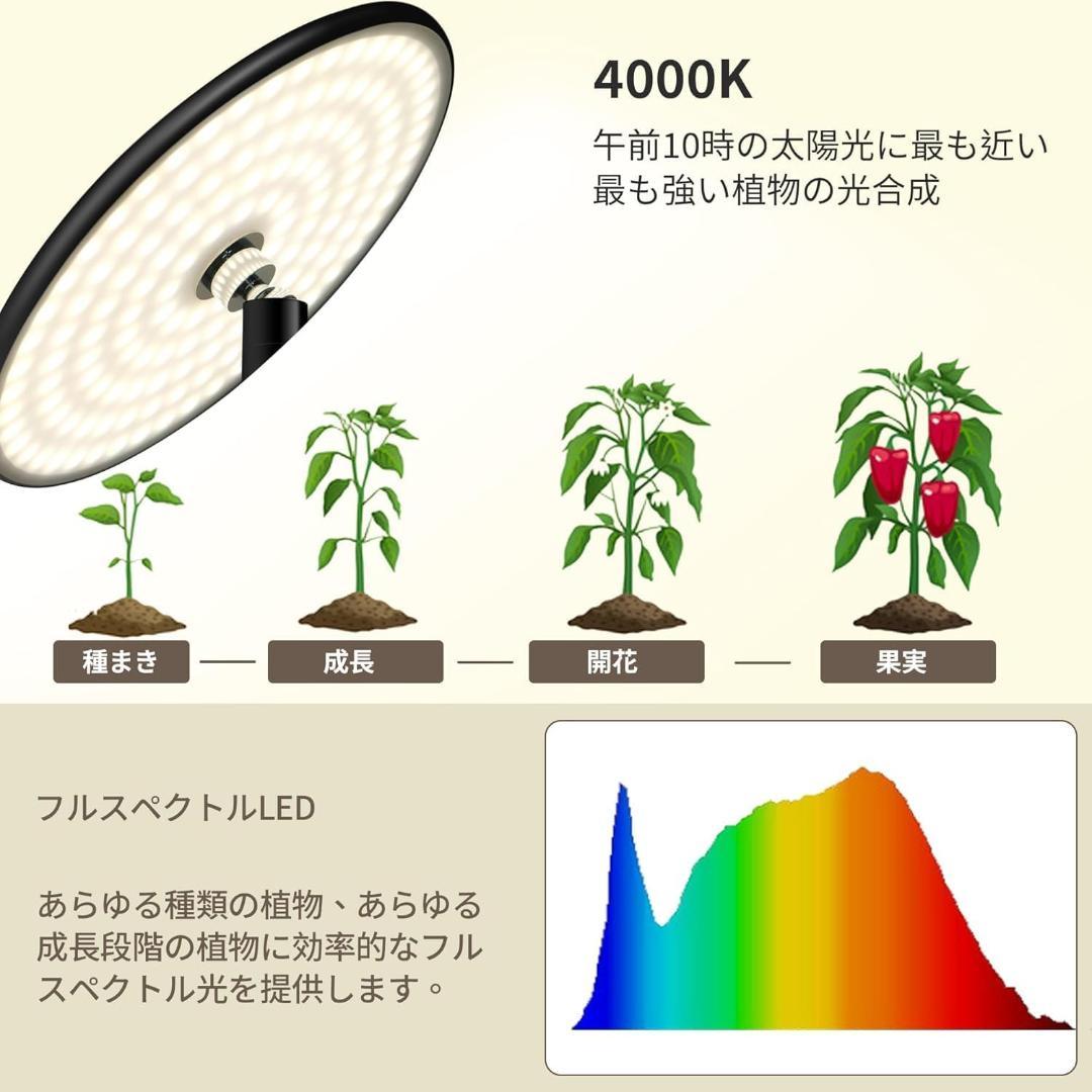 chiphy 植物育成ライト植物成長ライトled 室内植物栽培 高さ調節可能