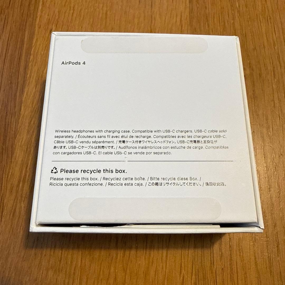 Apple AirPods 4 ワイヤレスイヤホン ノイズキャンセリングなし