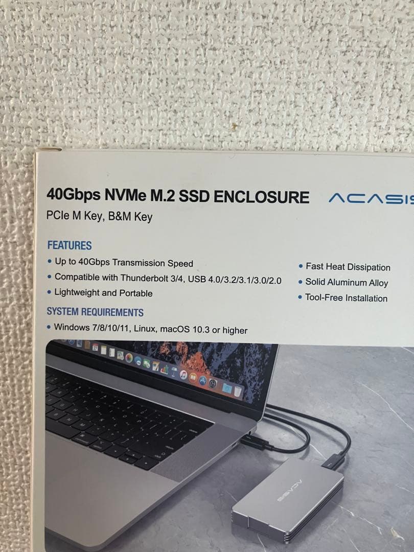 ACASIS NVMe M.2 SSDエンクロージャー TBU401E