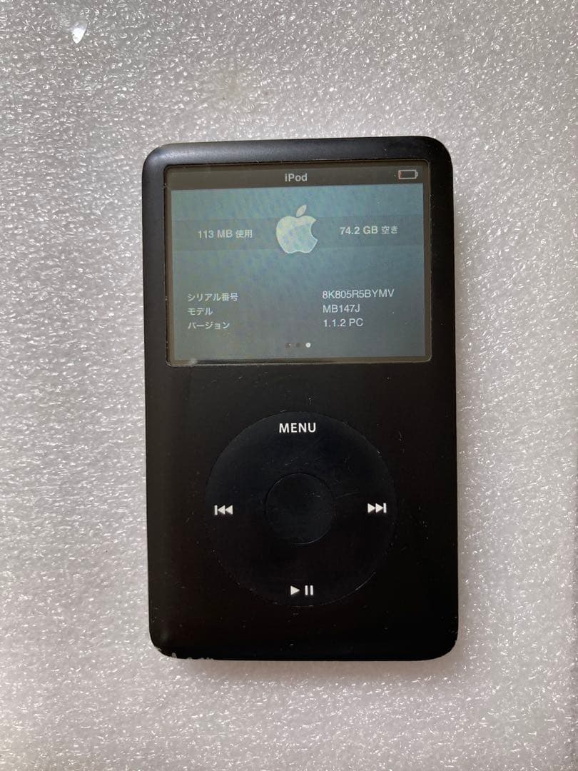 iPod classic 80GB 真っ黒モデル　動作確認済み　オプション有り