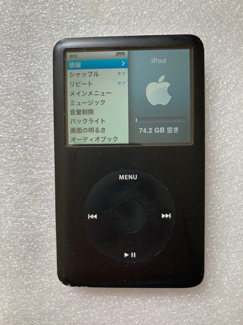 iPod classic 80GB 真っ黒モデル　動作確認済み　オプション有り