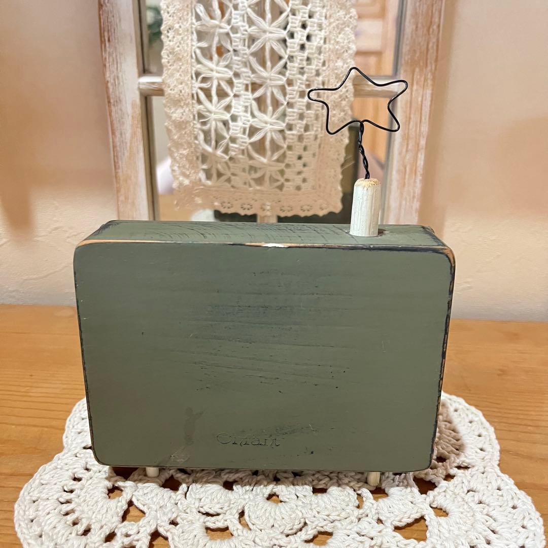 カントリー雑貨　レトロラジオ木製置物　電話木製置物　アンファン　enfant