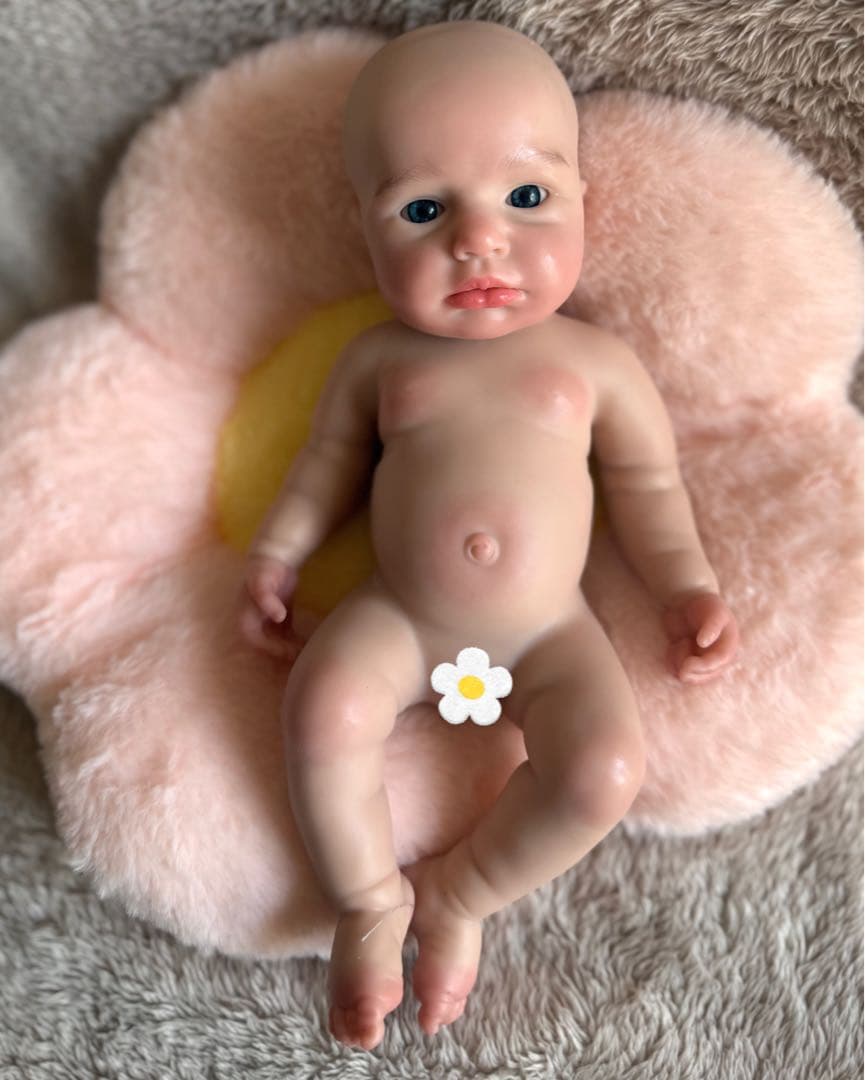 ★新品★リボーンドールフルシリコン ゆるかわ女の子 33cm