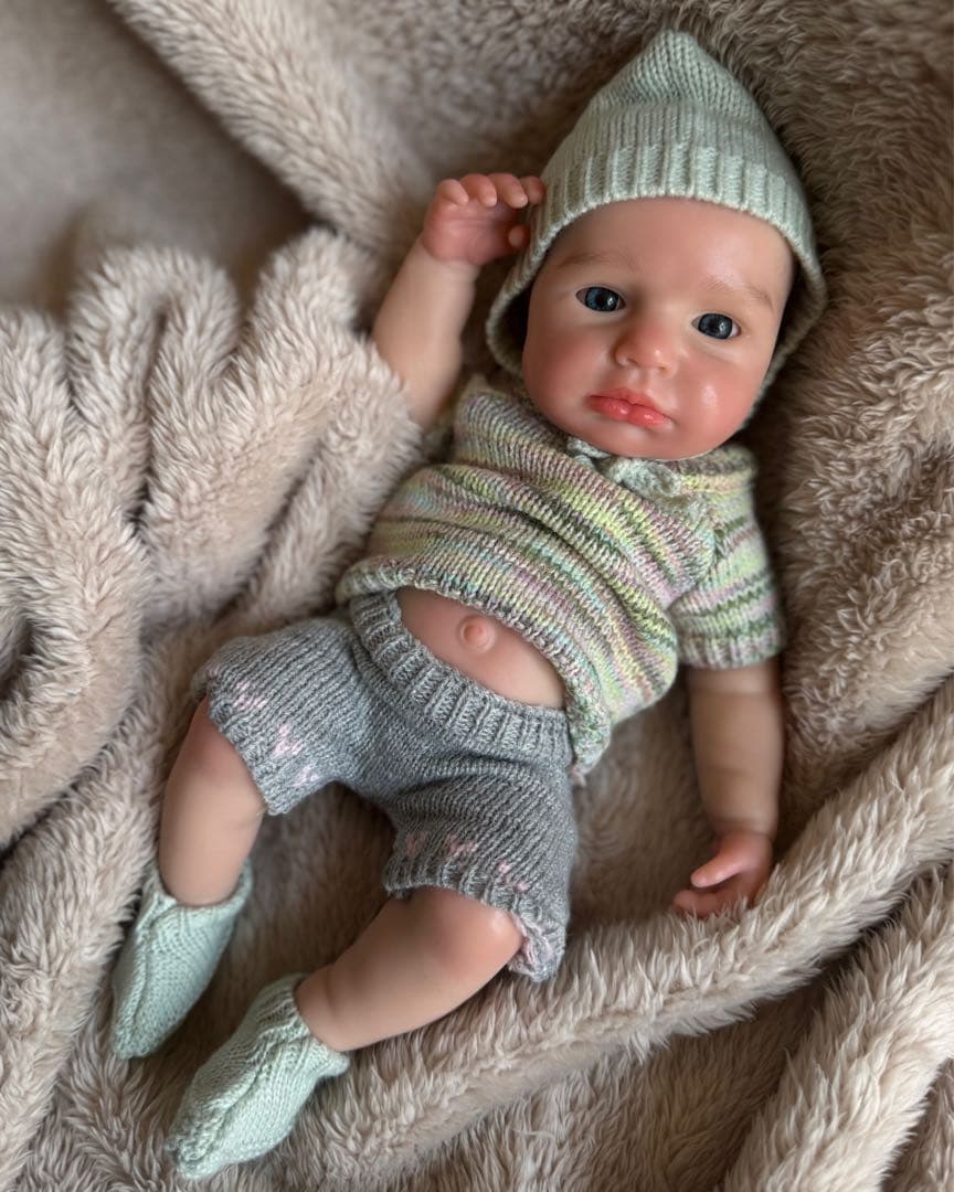 ★新品★リボーンドールフルシリコン ゆるかわ女の子 33cm