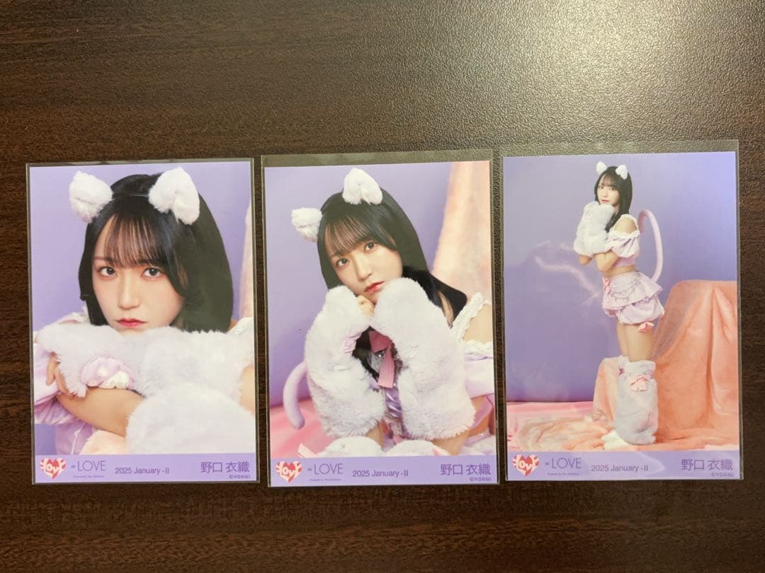 限定価格 ＝LOVE 野口衣織 生写真 猫衣装＋7周年Blu-ray＋IDフォト
