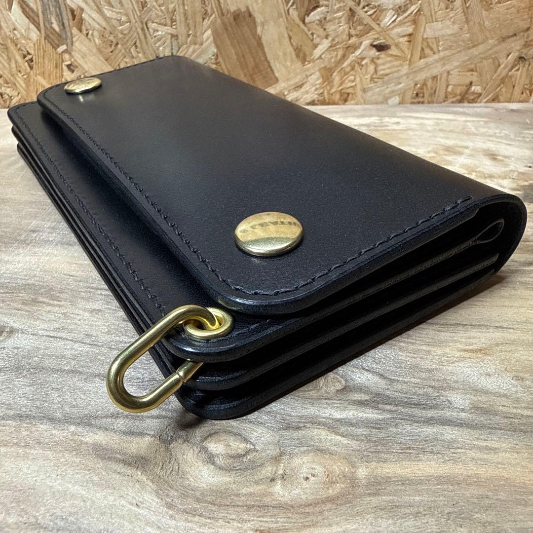 180 カスタム トラッカーウォレット 姫路レザー オイルレザー 真鍮