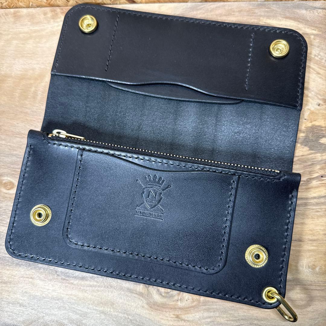 180 カスタム トラッカーウォレット 姫路レザー オイルレザー 真鍮