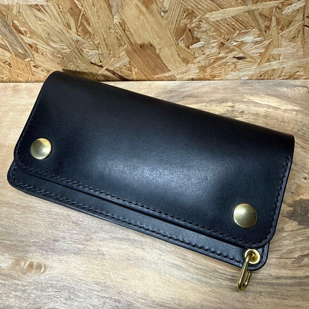 180 カスタム トラッカーウォレット 姫路レザー オイルレザー 真鍮