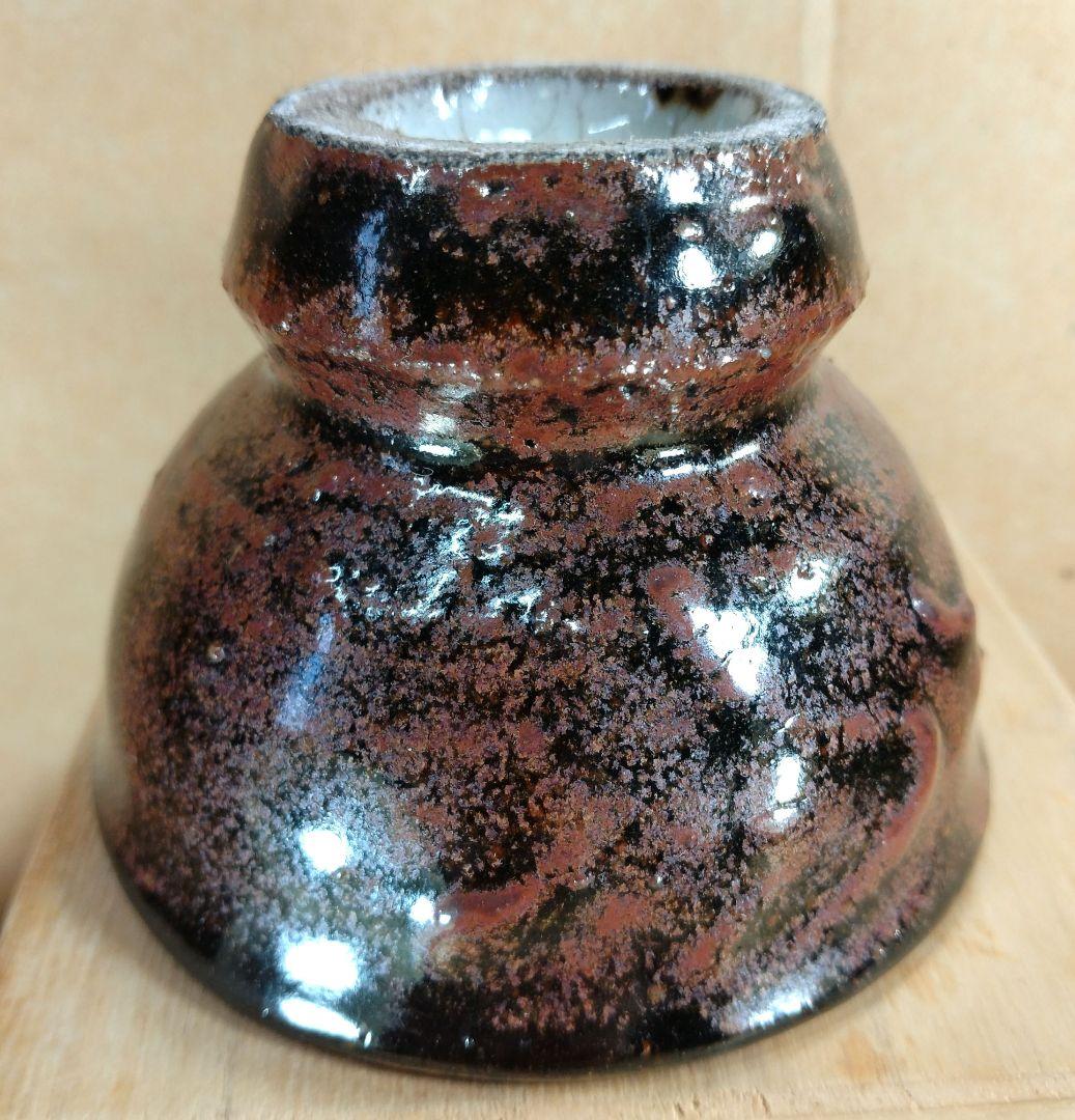 河井寛次郎 筒描文盃 河井敏孝識箱 無傷 民藝の巨匠(濱田庄司,柳宗悦の盟友)