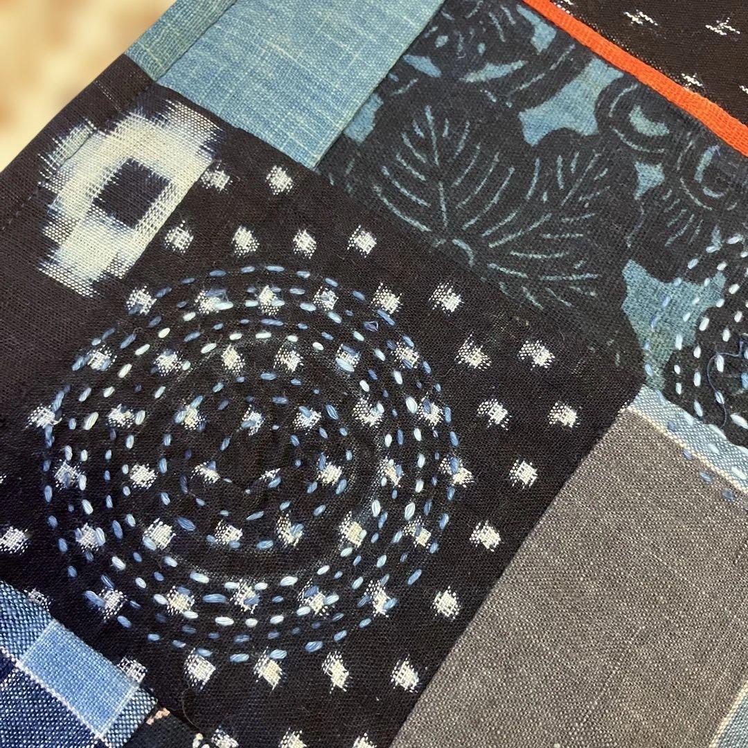 山葡萄国産かごバック擦れ防止布庄内刺し子藍染め紅花染め型染め雪ん子古布リメイク