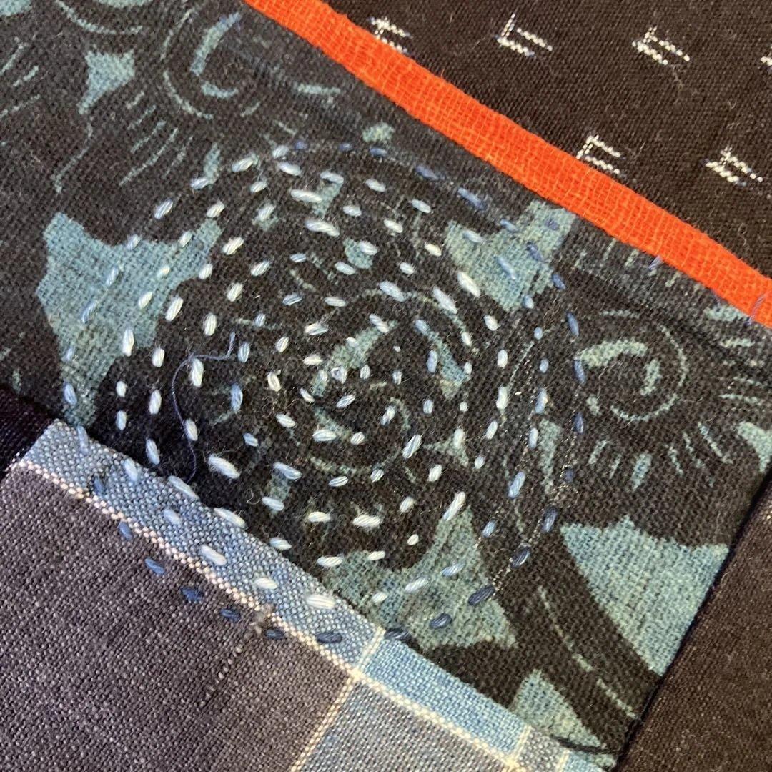 山葡萄国産かごバック擦れ防止布庄内刺し子藍染め紅花染め型染め雪ん子古布リメイク