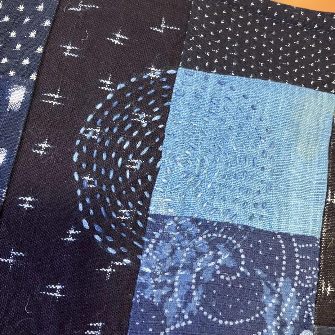 山葡萄国産かごバック擦れ防止布庄内刺し子藍染め紅花染め型染め雪ん子古布リメイク