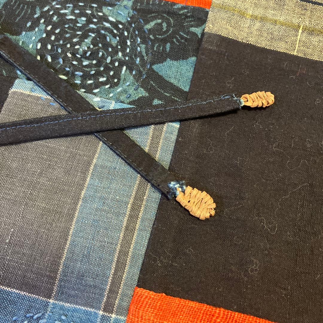 山葡萄国産かごバック擦れ防止布庄内刺し子藍染め紅花染め型染め雪ん子古布リメイク