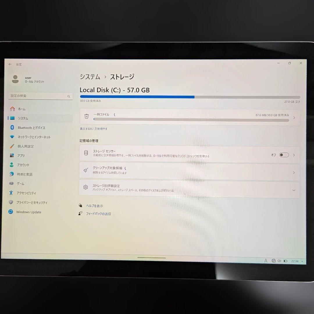 Windowsノート本体 Surface GO3 4GB/64GB