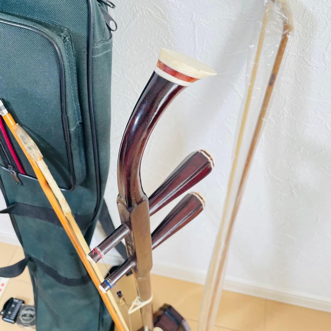 【美品】二胡 蘇州琴藝 中国楽器 中国民族楽器 ケース付き