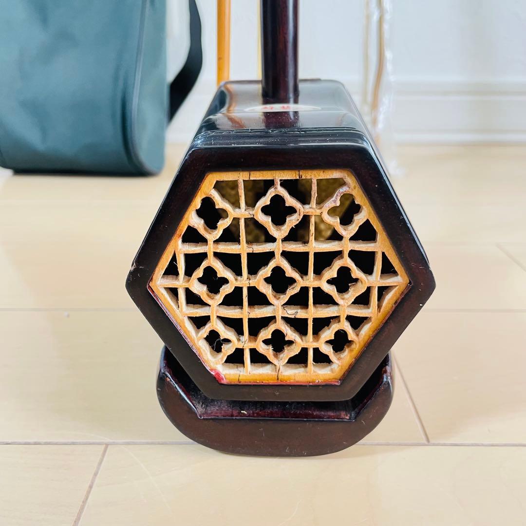 【美品】二胡 蘇州琴藝 中国楽器 中国民族楽器 ケース付き