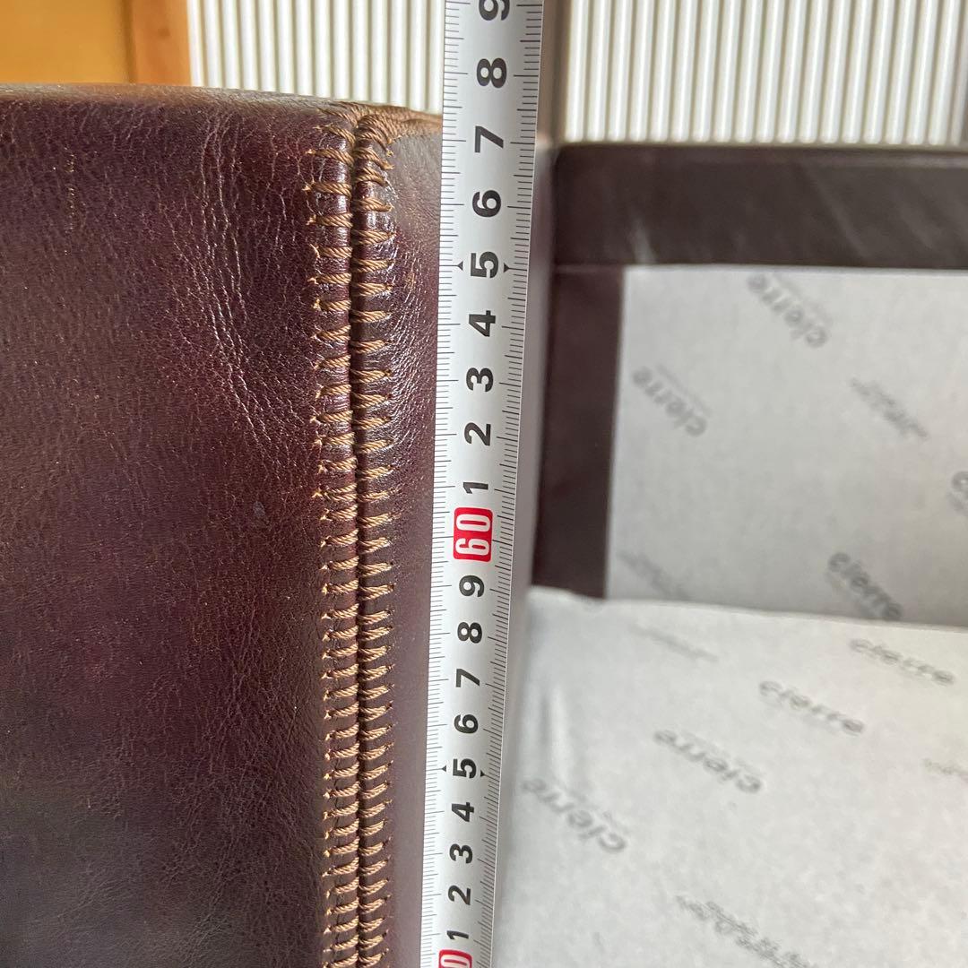 cierre（シエレ）⭐️イタリア製 総革張り 3人掛けソファ ダークブラウン