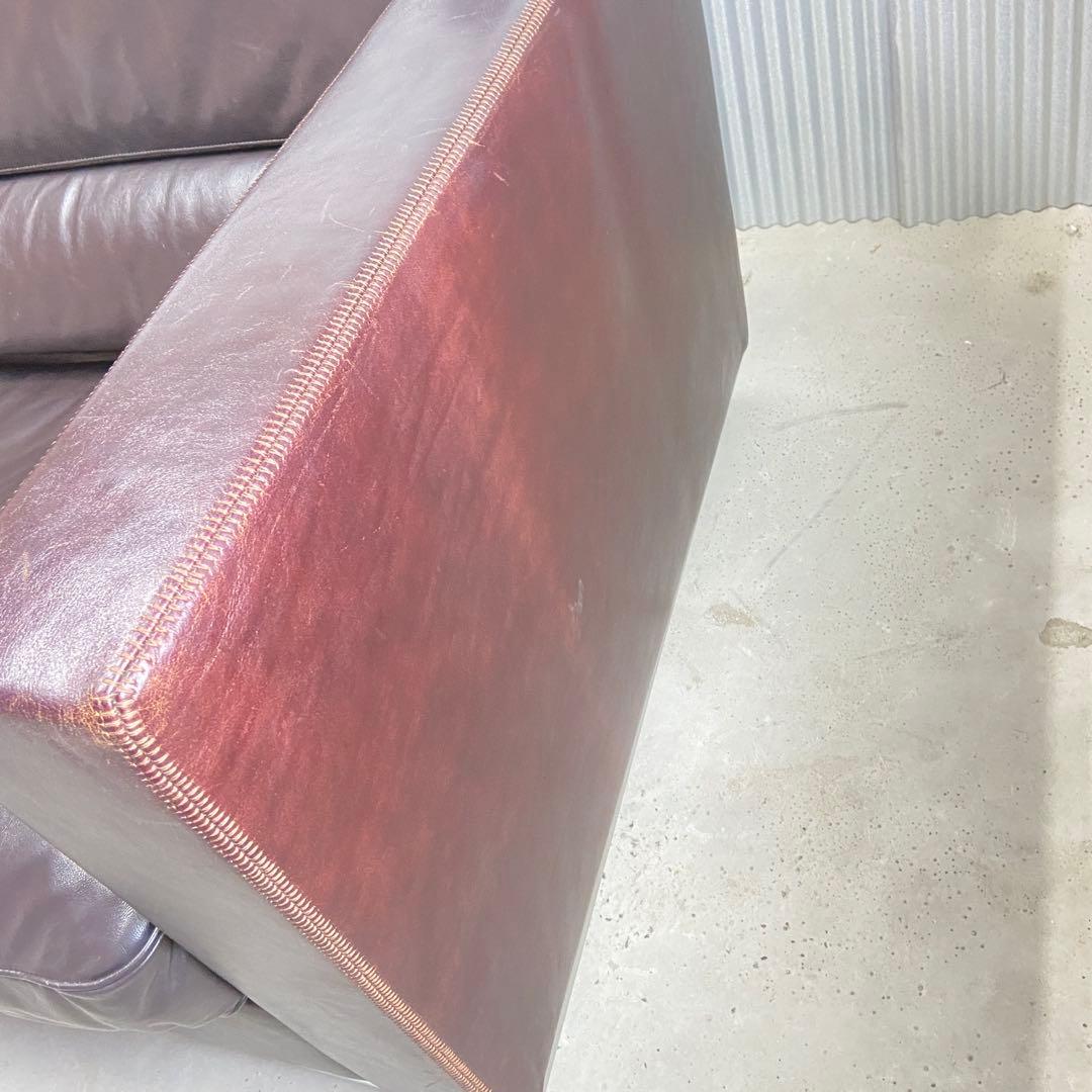 cierre（シエレ）⭐️イタリア製 総革張り 3人掛けソファ ダークブラウン