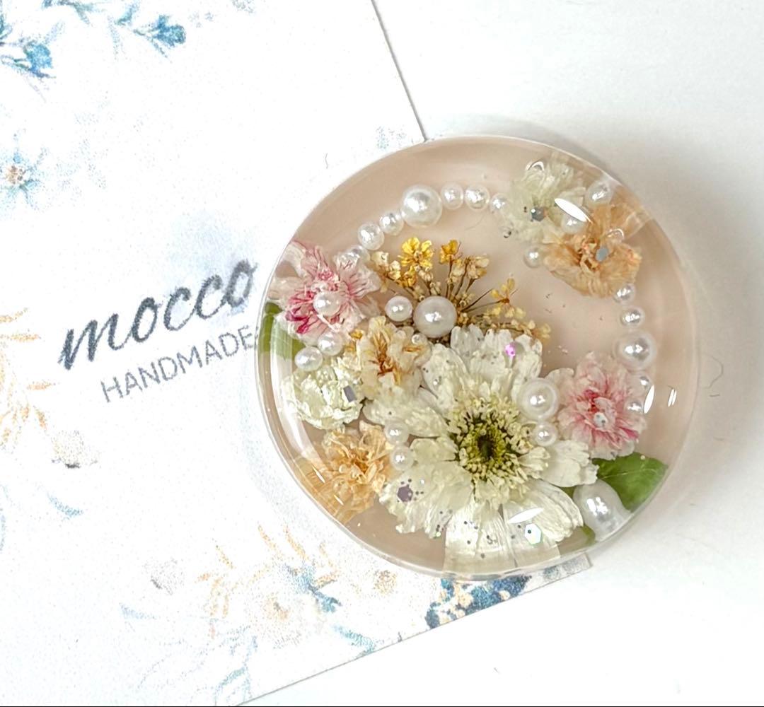 レジンヘアゴム ポニーフック　ドライフラワー　N352