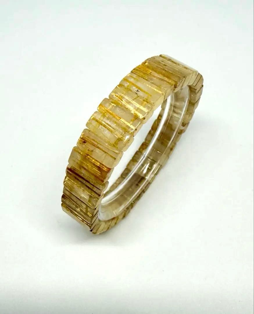 天然石　タイチンルチル　バングル