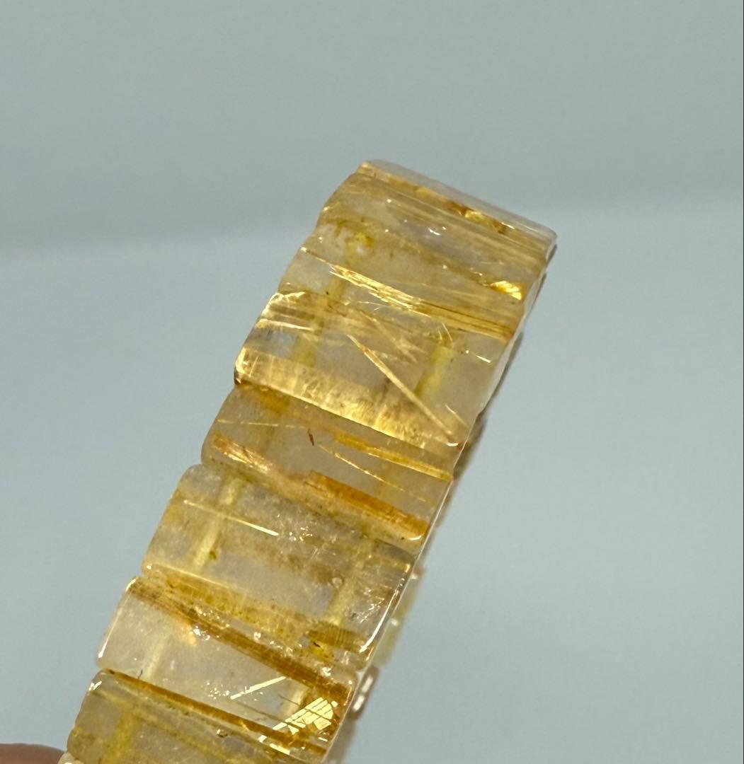 天然石　タイチンルチル　バングル