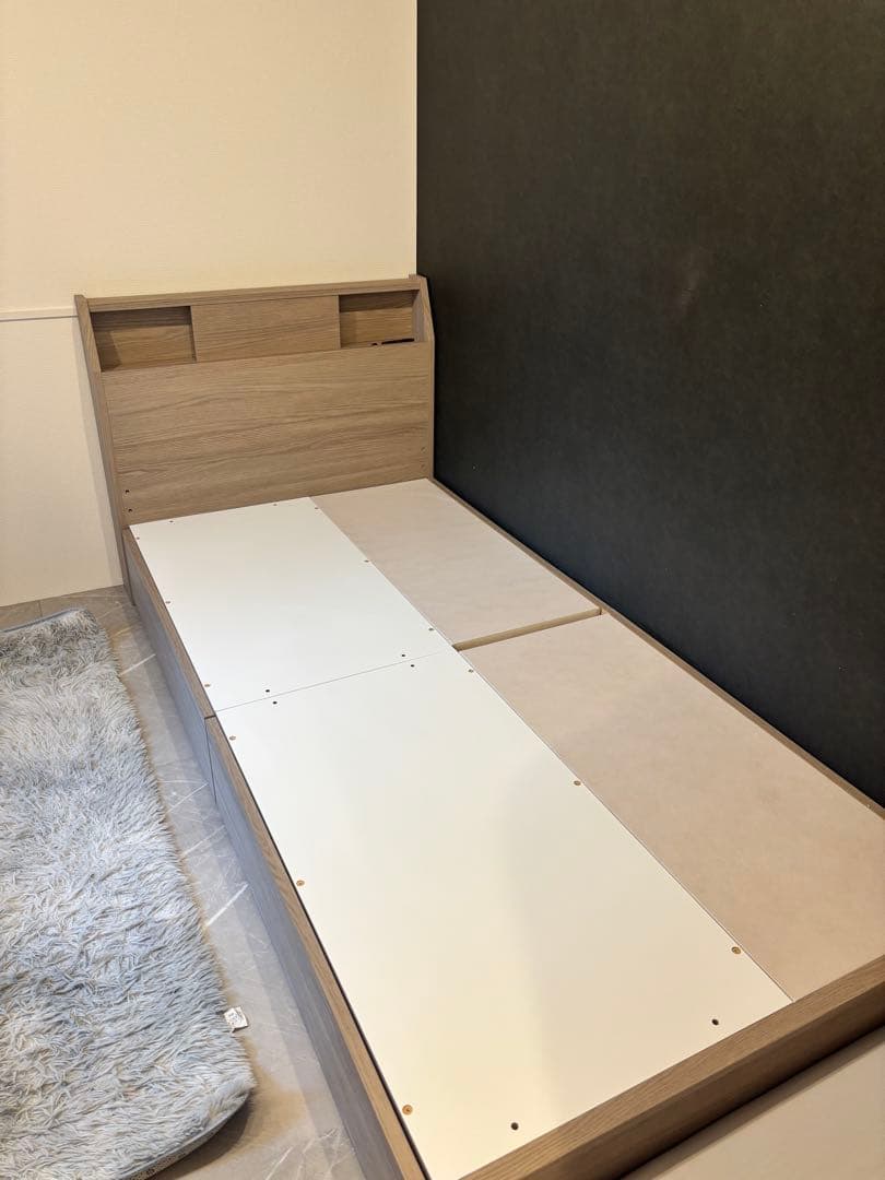ニトリ 収納付きシングルベッドフレーム マットレス付き東京都内