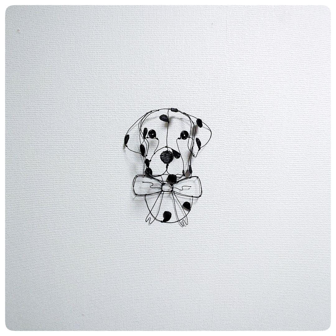 ワイヤーアート　ワイヤークラフト　ダルメシアンちゃん