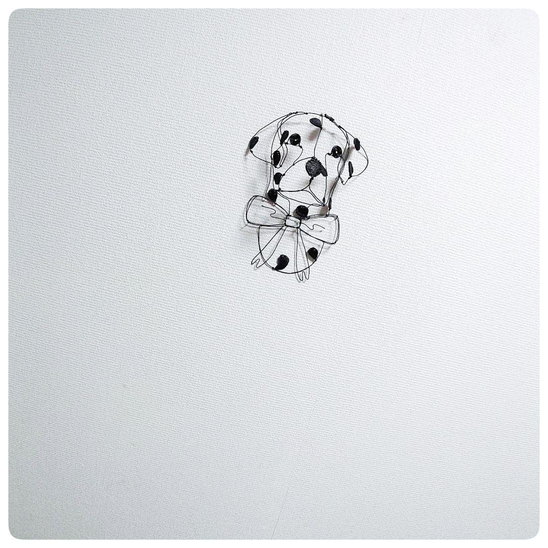 ワイヤーアート　ワイヤークラフト　ダルメシアンちゃん