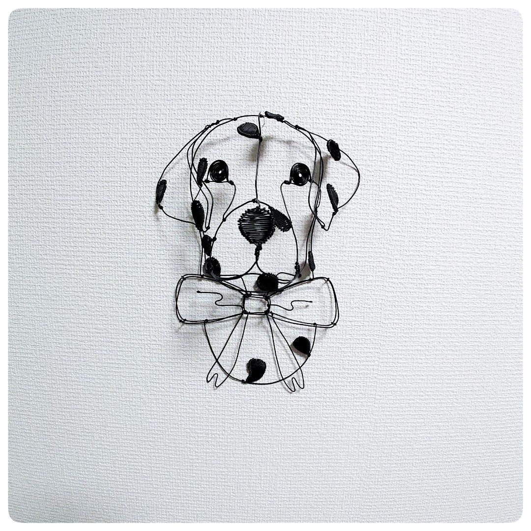 ワイヤーアート　ワイヤークラフト　ダルメシアンちゃん