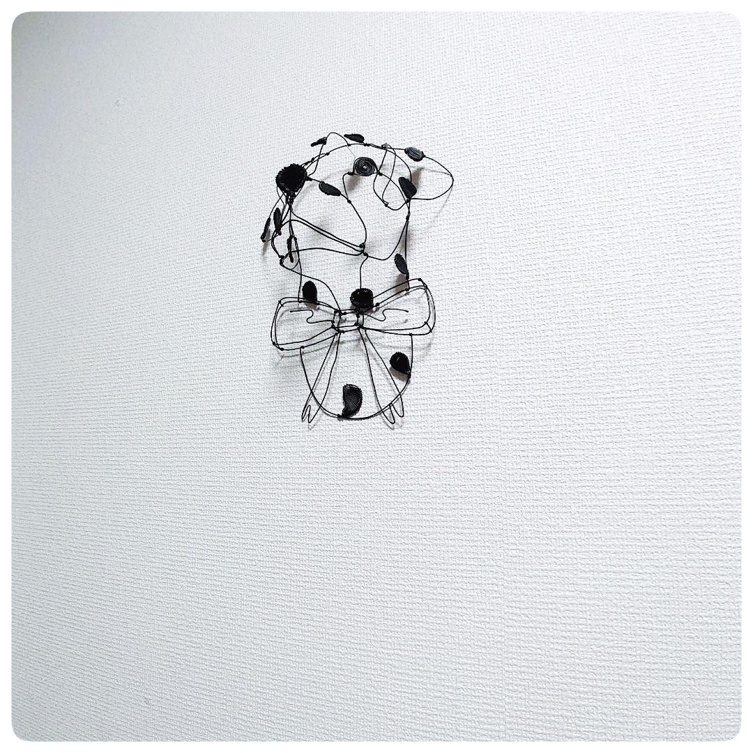 ワイヤーアート　ワイヤークラフト　ダルメシアンちゃん