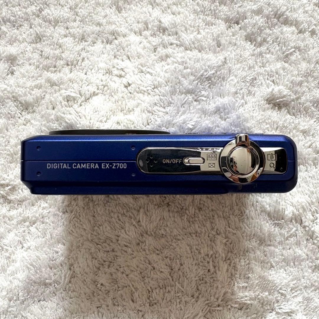 【動作品】CASIO カシオ EXILIM EX-Z700 レトロカメラ ブルー