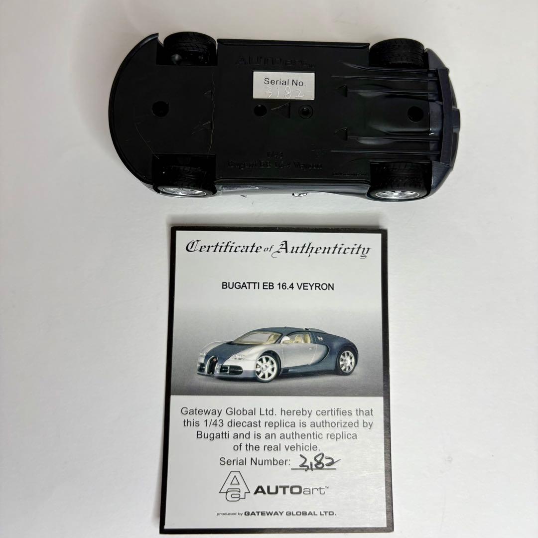 オートアート ブガッティ EB 16.4 ヴェイロン 1/43 シリアルNo付き