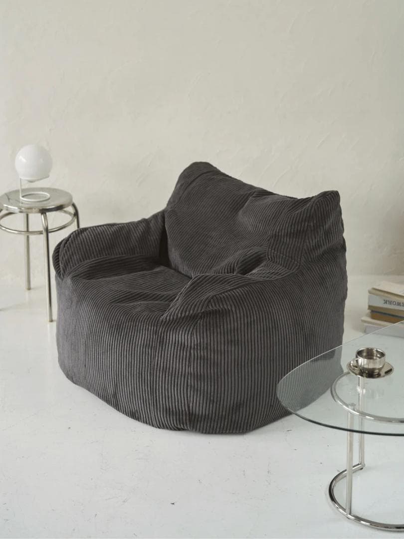 【美品】ルージー LOOSY 1人掛けビーズソファ Charcoal