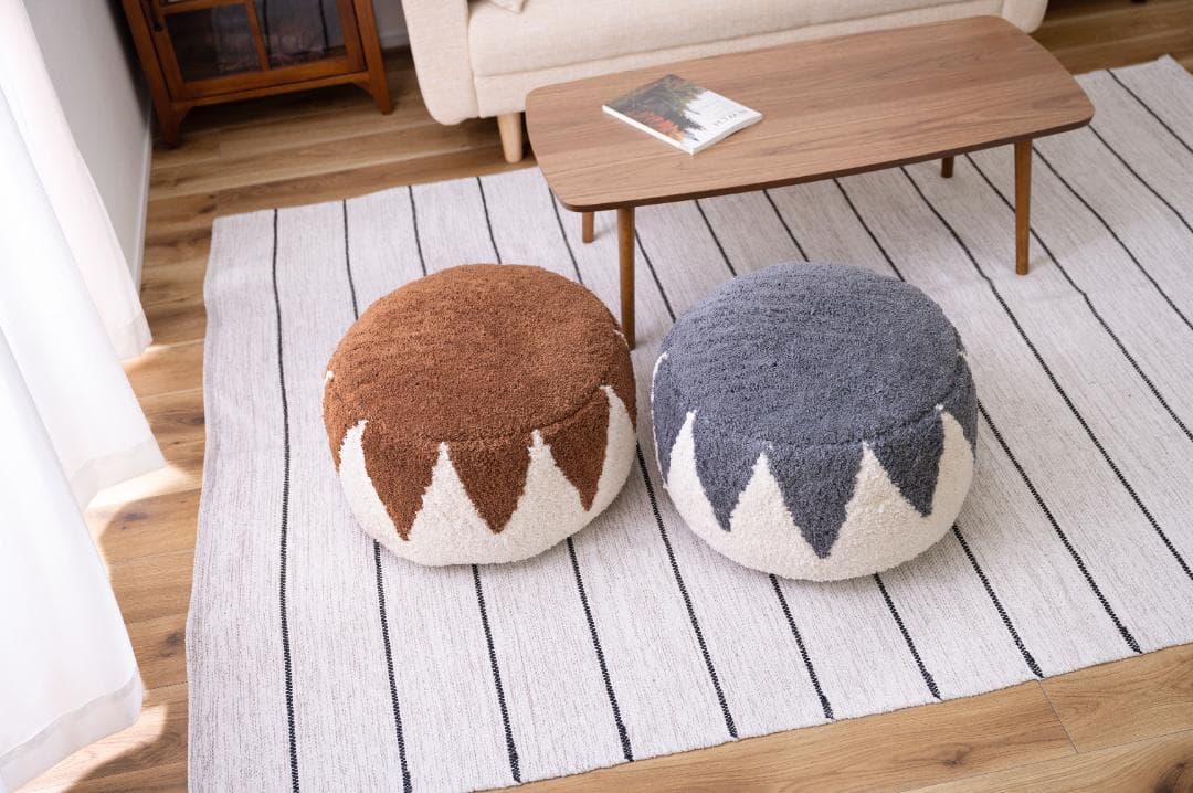 オットマン 椅子 北欧 コットン 大きめ グレー FAB-001 N01