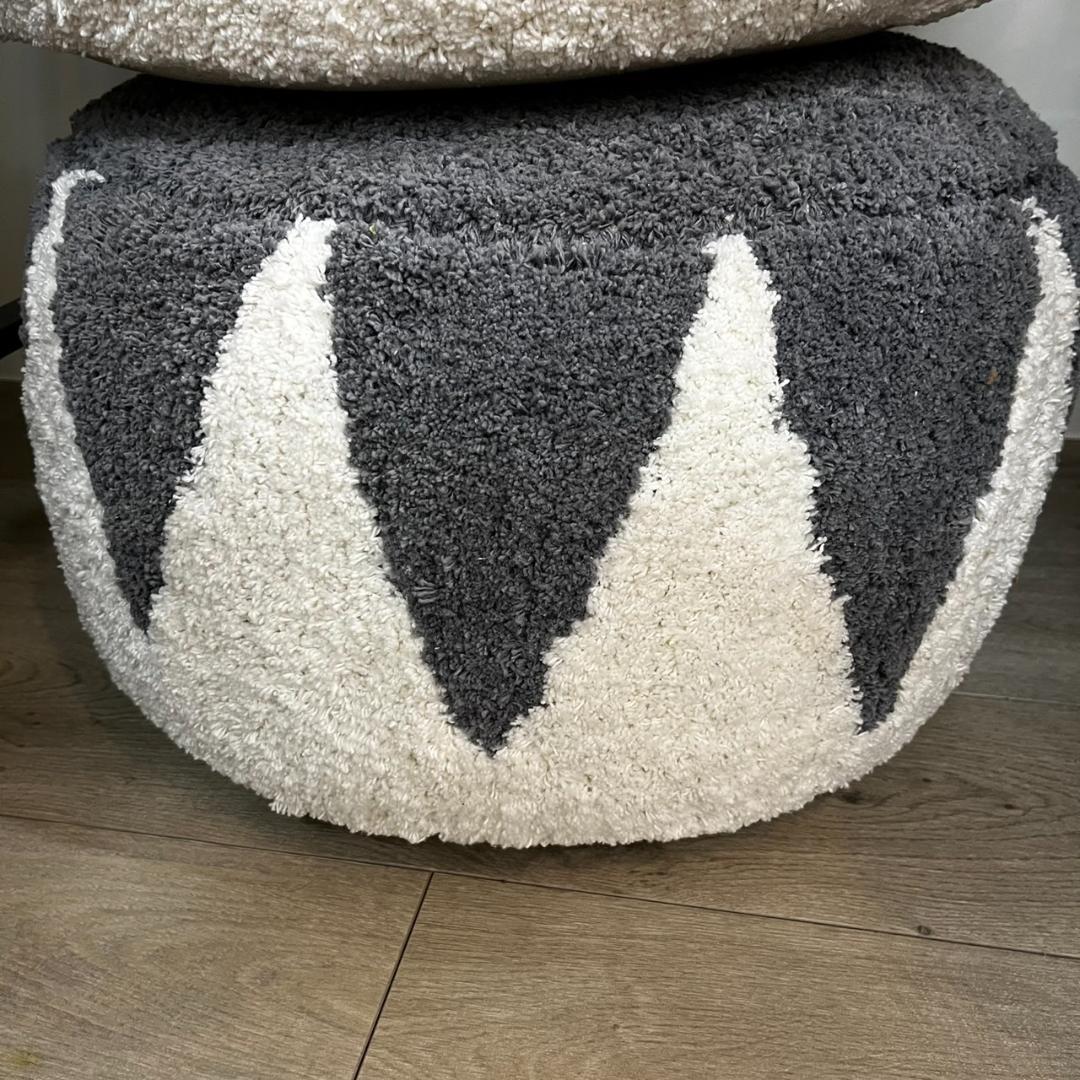 オットマン 椅子 北欧 コットン 大きめ グレー FAB-001 N01