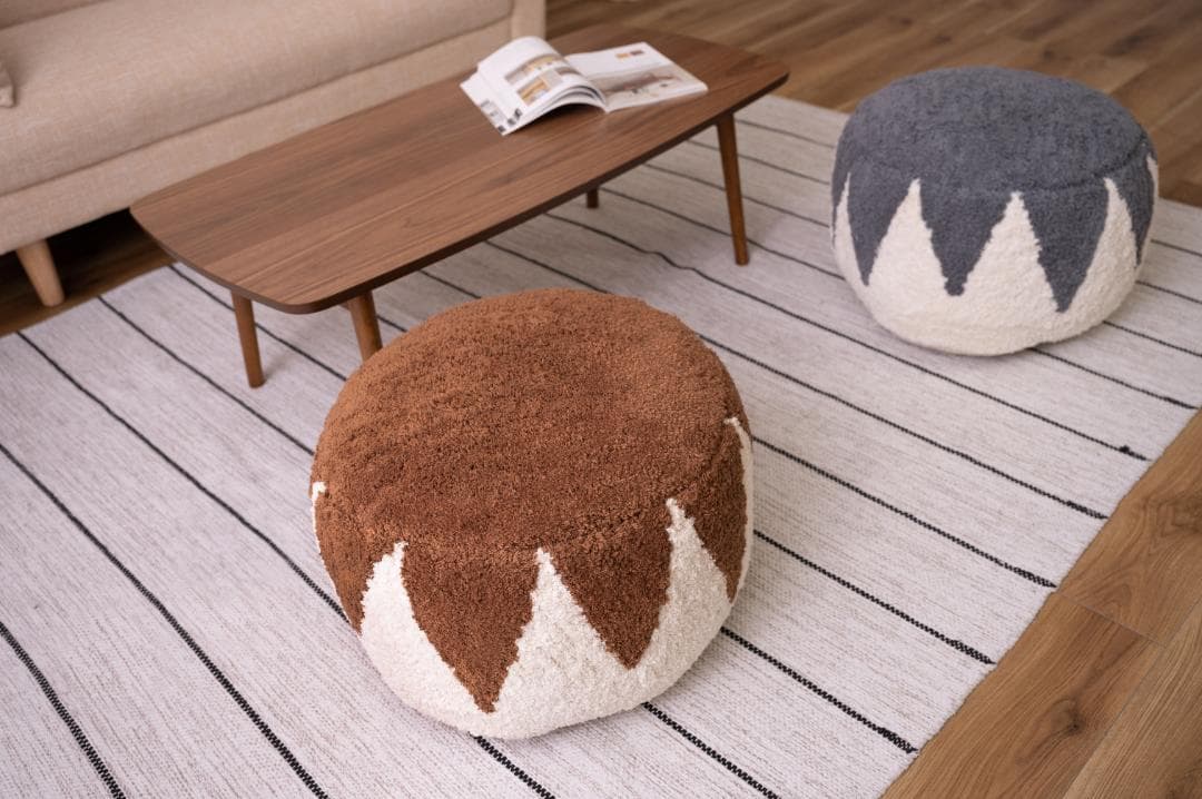 オットマン 椅子 北欧 コットン 大きめ グレー FAB-001 N01